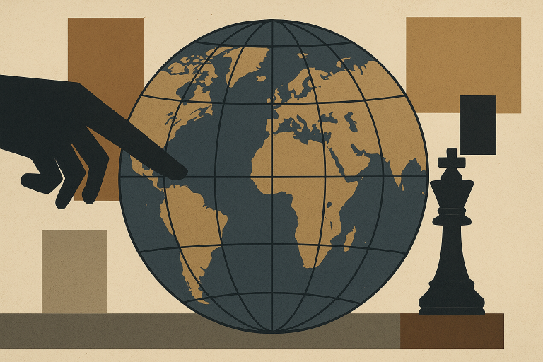 تصویری انتزاعی از مفهوم قدرت و نظم جهانی