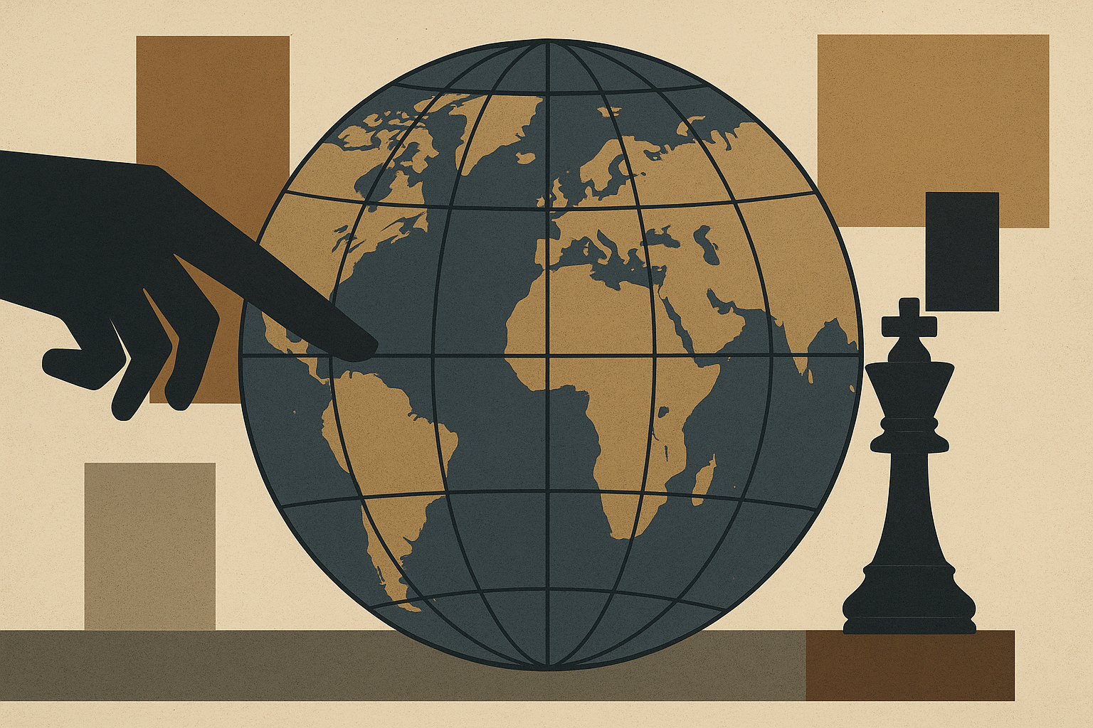 تصویری انتزاعی از مفهوم قدرت و نظم جهانی