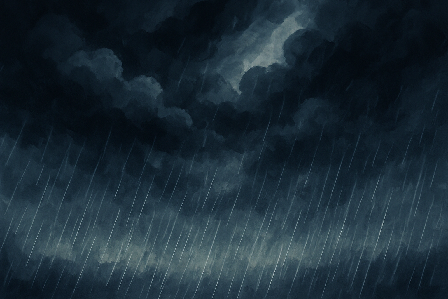 آب‌وهوای طوفانی با ابرهای تیره بر فراز زمین