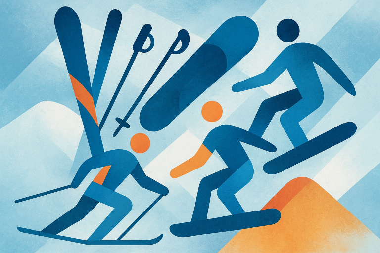 ورزشکاران رشته بوب‌اسلید در حال مسابقه