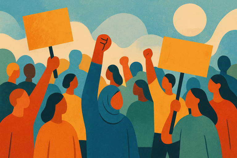 اعتراض مسالمت‌آمیز جمعیتی در فضای شهری