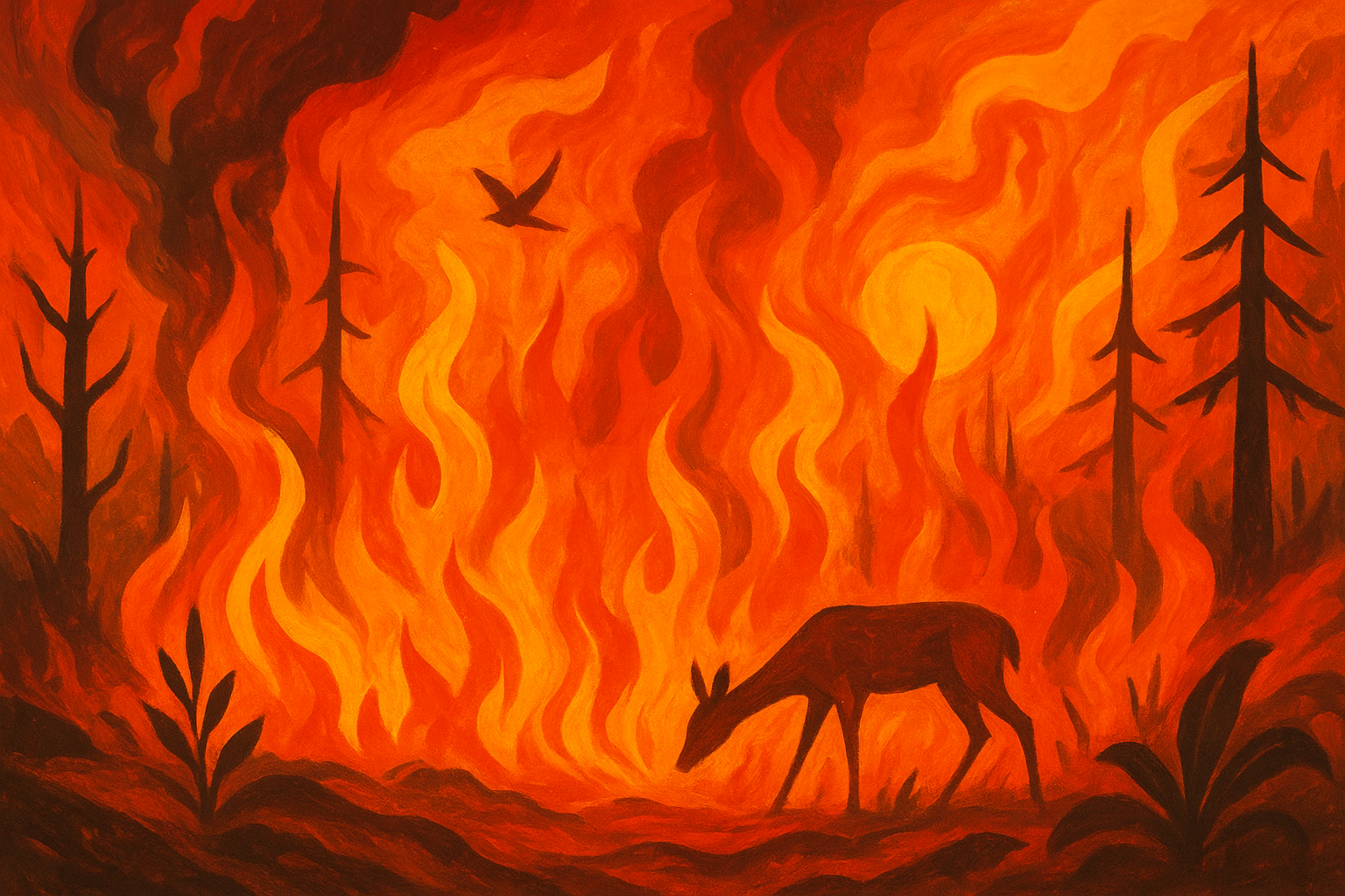 حیات وحش آسیب دیده پس از آتش‌سوزی در طبیعت