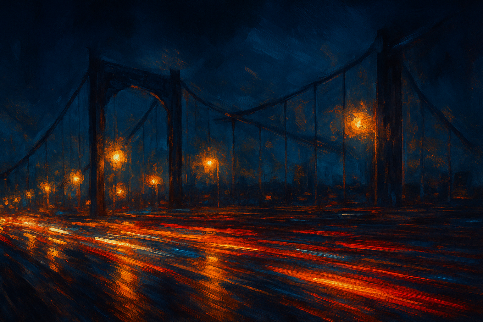 پل گیت‌وی بریزبن با نورپردازی شبانه