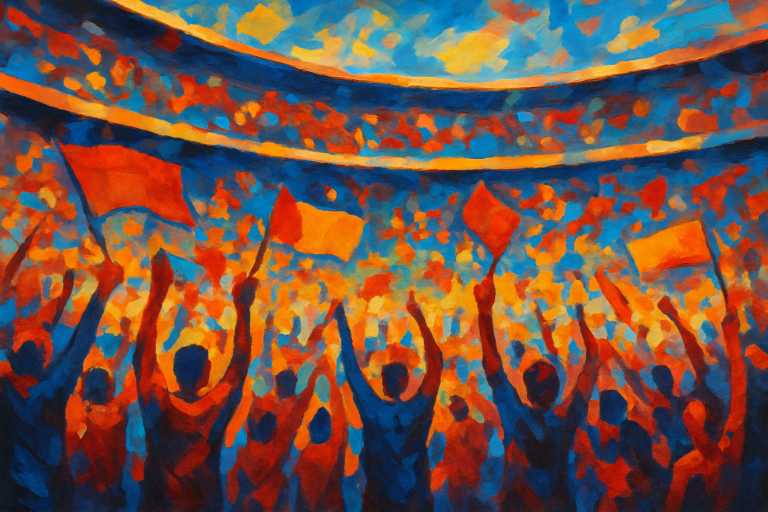 هواداران الکساندرا ایالا با پرچم فیلیپین در ورزشگاه ملبورن پارک