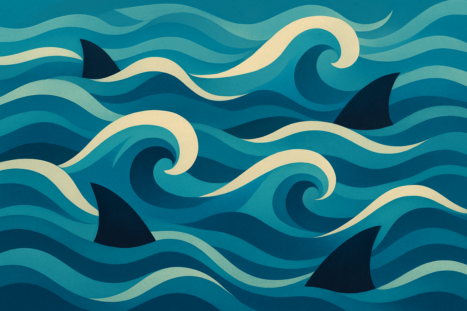 نمایی از ساحل با موج‌های آرام زیر آسمان ابری