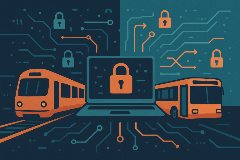 تصویری نمادین از حمل و نقل عمومی و فناوری اطلاعات