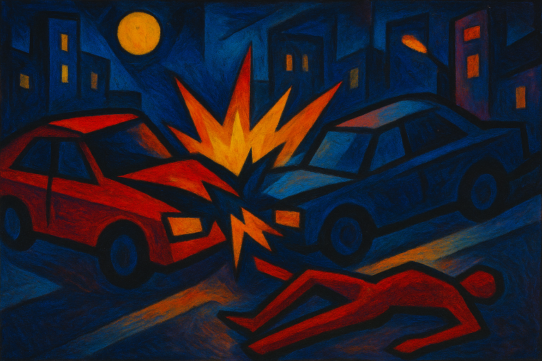 نمای خیابان کمفیلد محل وقوع حادثه تصادف