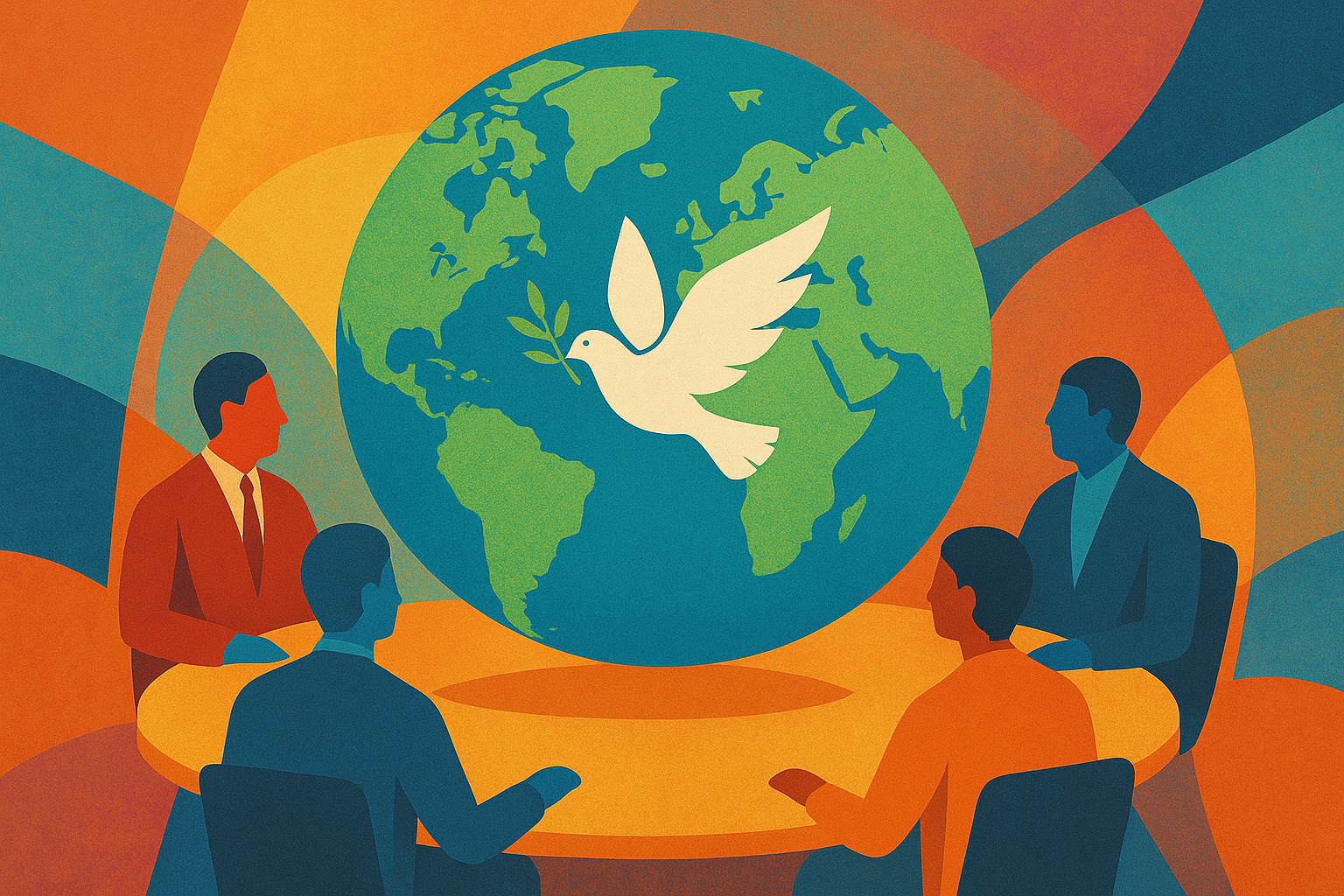 جلسه رسمی با حضور چند نفر در اتاق کنفرانس