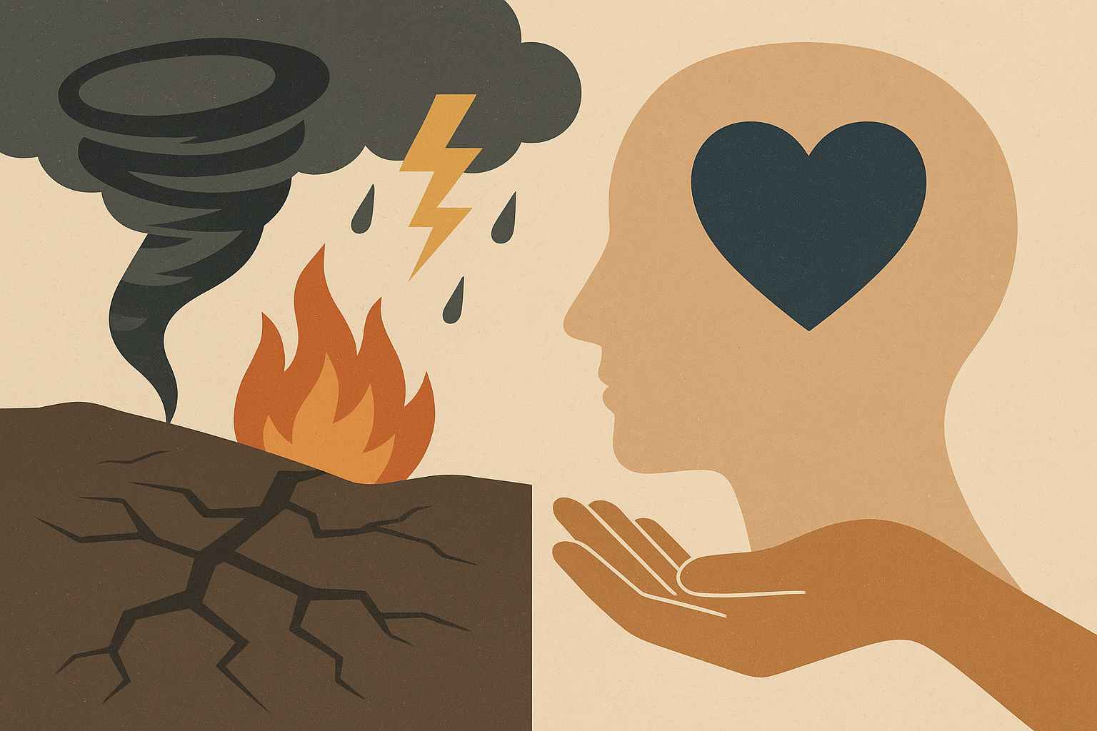 تصویر انتزاعی مرتبط با بلایای طبیعی