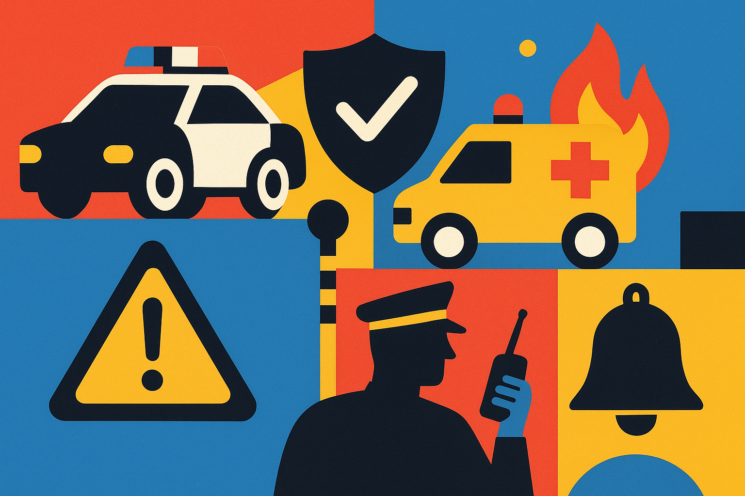 تصویر نمادین تیراندازی و عملیات پلیسی