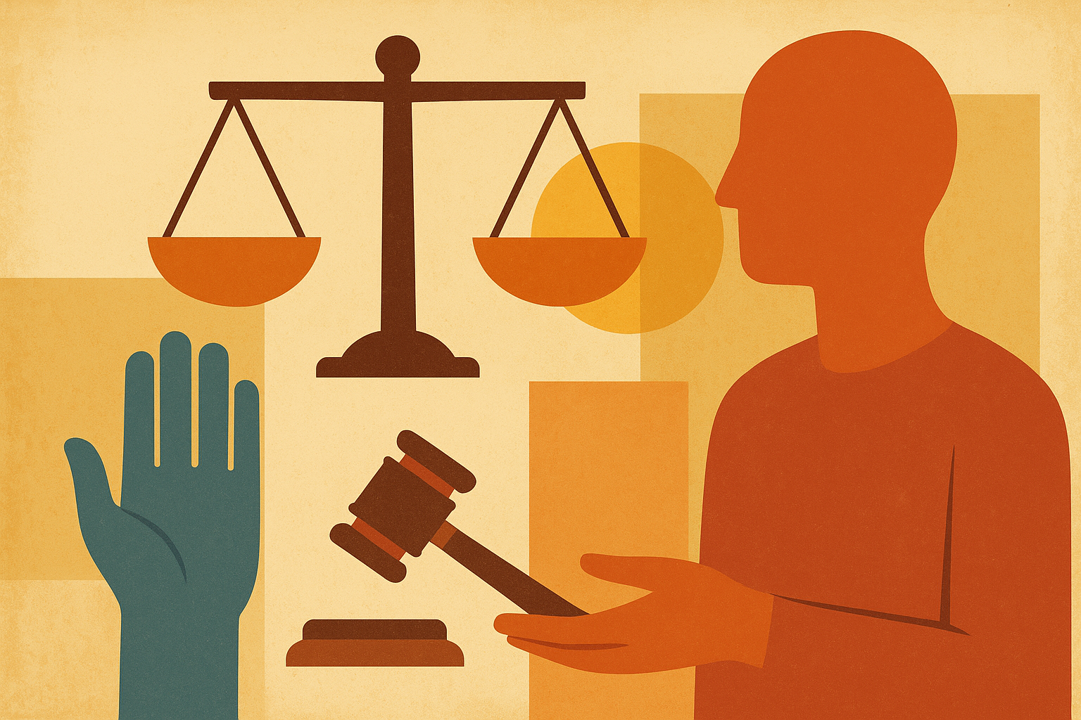 تصویری مفهومی مرتبط با موضوع عدالت اجتماعی بدون شخصیت قابل شناسایی