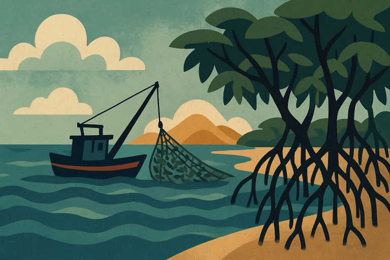 قایق ماهیگیری غیرمجاز نزدیک ساحل جزیره پرنس آو ولز