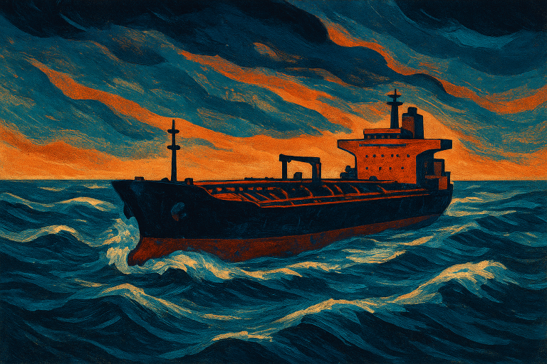 تانکر نفت در دریای مدیترانه