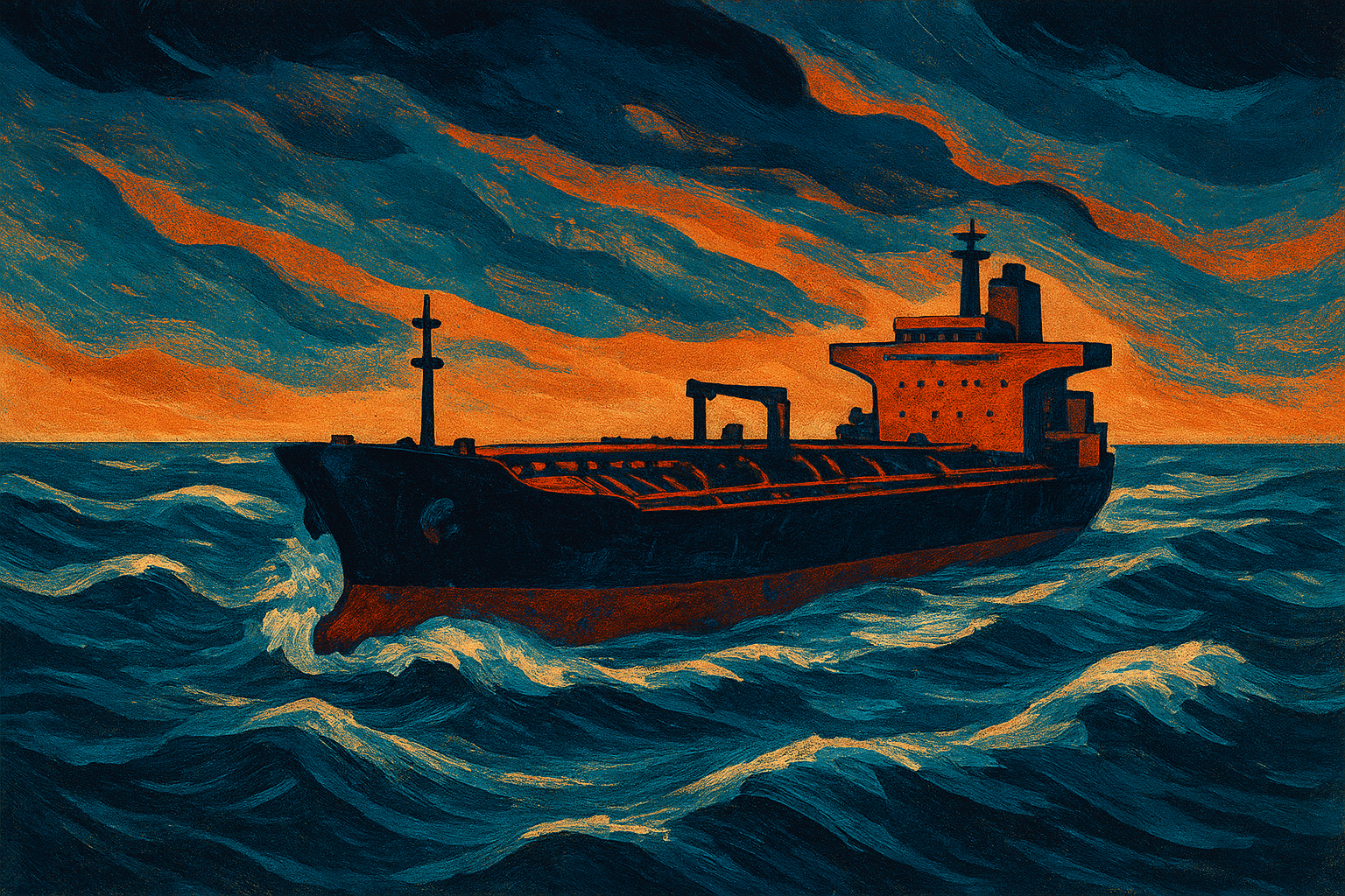 تانکر نفت در دریای مدیترانه