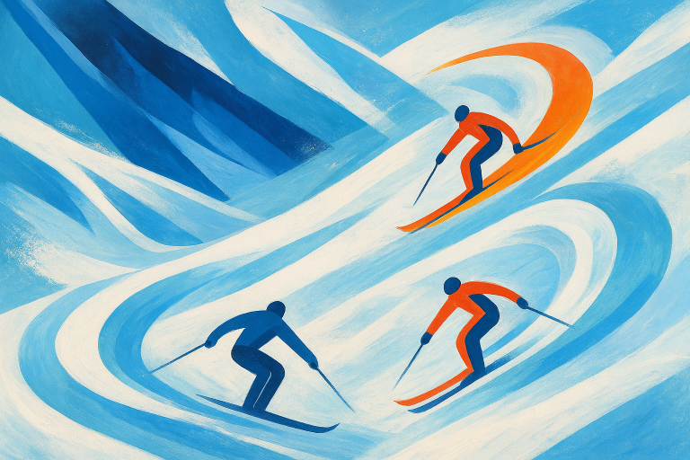 تصویر نمادین اسکی آزاد زمستانی