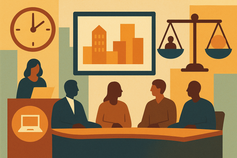 جلسه شورای شهر لانستون