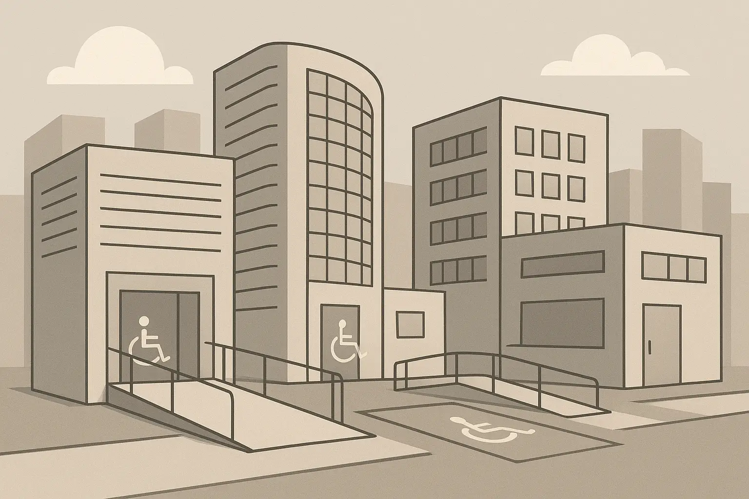 ساختمان مدرن با طراحی قابل دسترس