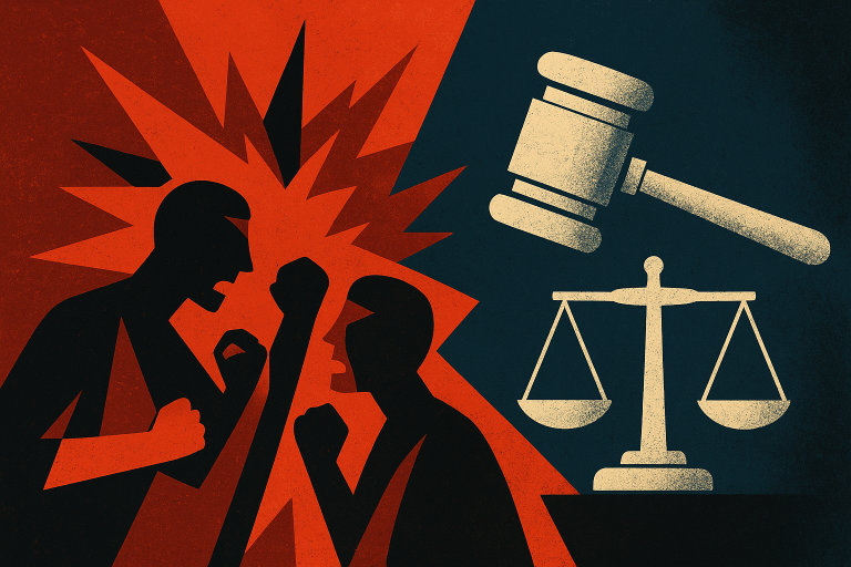 تصویر نمادین نزاع خیابانی