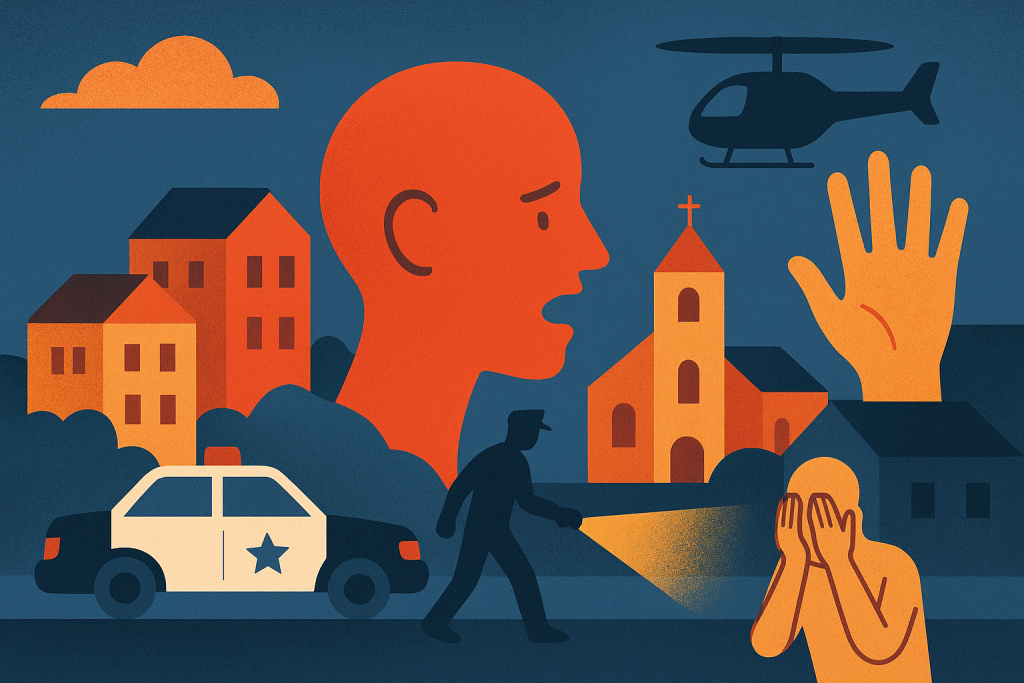 محل وقوع تیراندازی در شهر کوچک