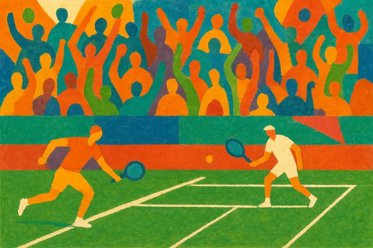 مسابقه تنیس زنان در ورزشگاه کیا آره‌نا با حضور تماشاگران