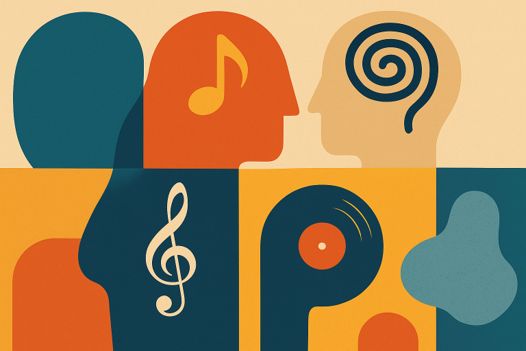 تصویری مفهومی از موسیقی و حافظه