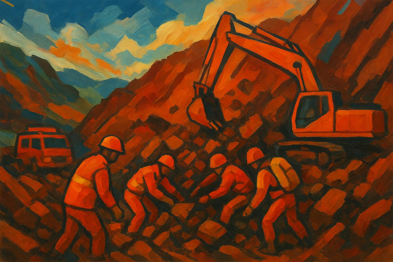 عملیات امداد و نجات پس از رانش زمین