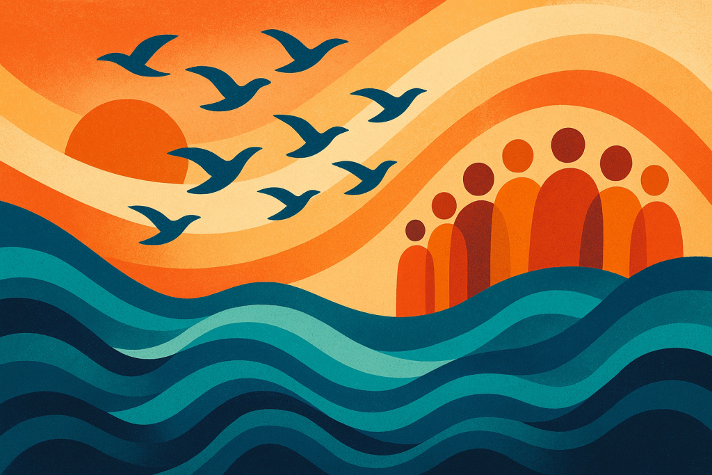 مجسمه برنزی زن حامل آب نماد ارتباط فرهنگی بین داروین و کالیمنو