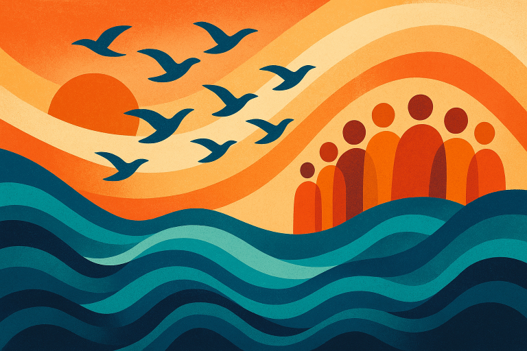 مجسمه برنزی زن حامل آب نماد ارتباط فرهنگی بین داروین و کالیمنو