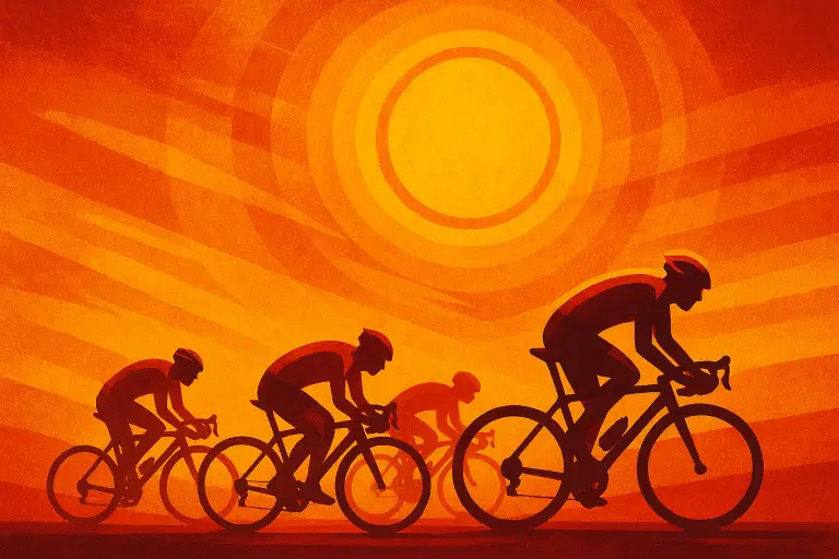 دوچرخه‌سواری در گرمای شدید مسابقه تور داون آندر