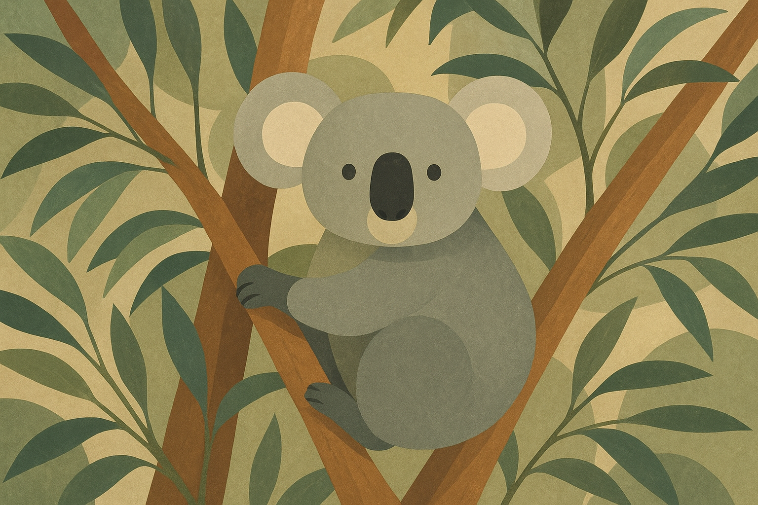 کوآلای روی شاخه در پناهگاه حیات‌وحش