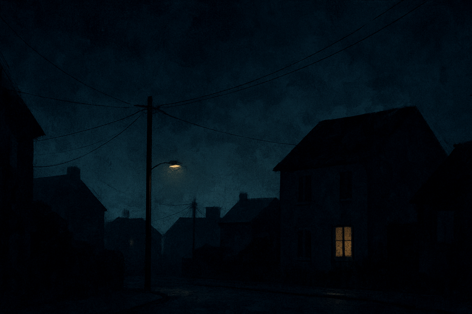 محل حادثه با نور کم و فضای تاریک