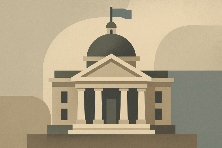 ساختمان شورای محلی در یک شهر استرالیا