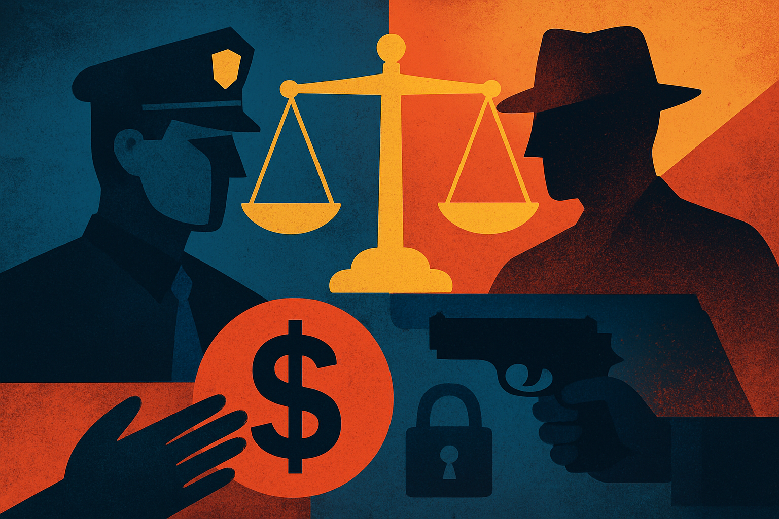 تصویری مفهومی از مبارزه با جرایم سازمان یافته