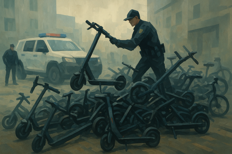 توقیف اسکوترهای برقی توسط پلیس