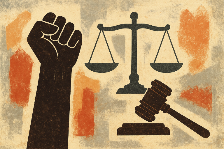 تصویری مفهومی از اعتراضات و سرکوب در ایران