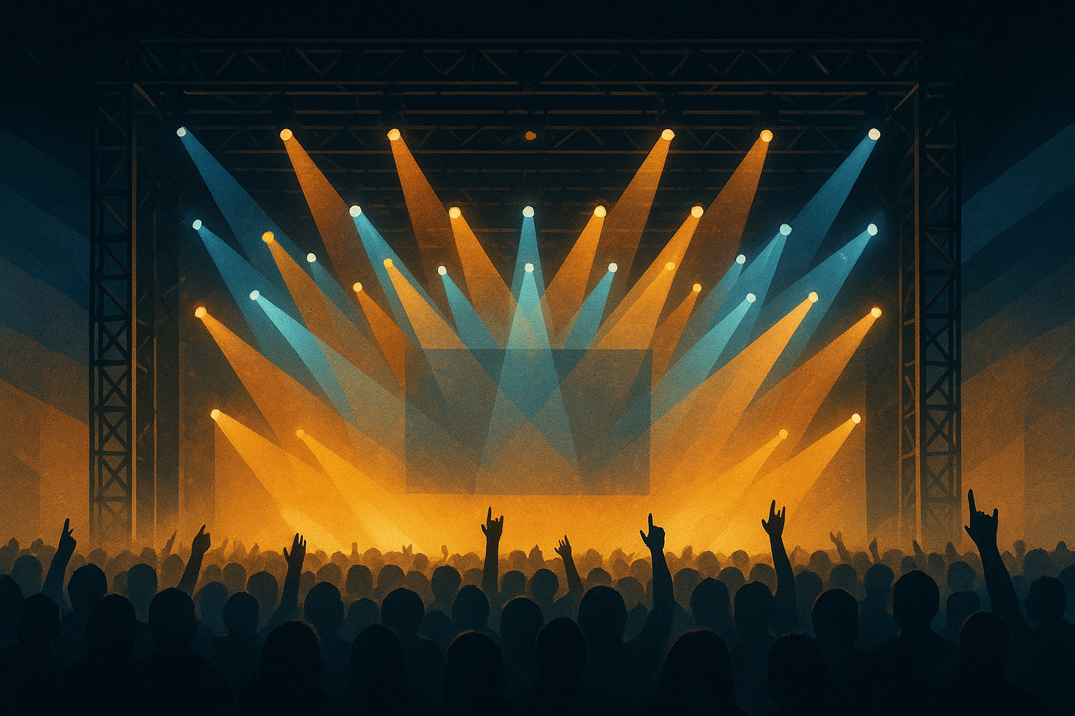 اجرای موسیقی گروه پالپ در یک سالن کنسرت