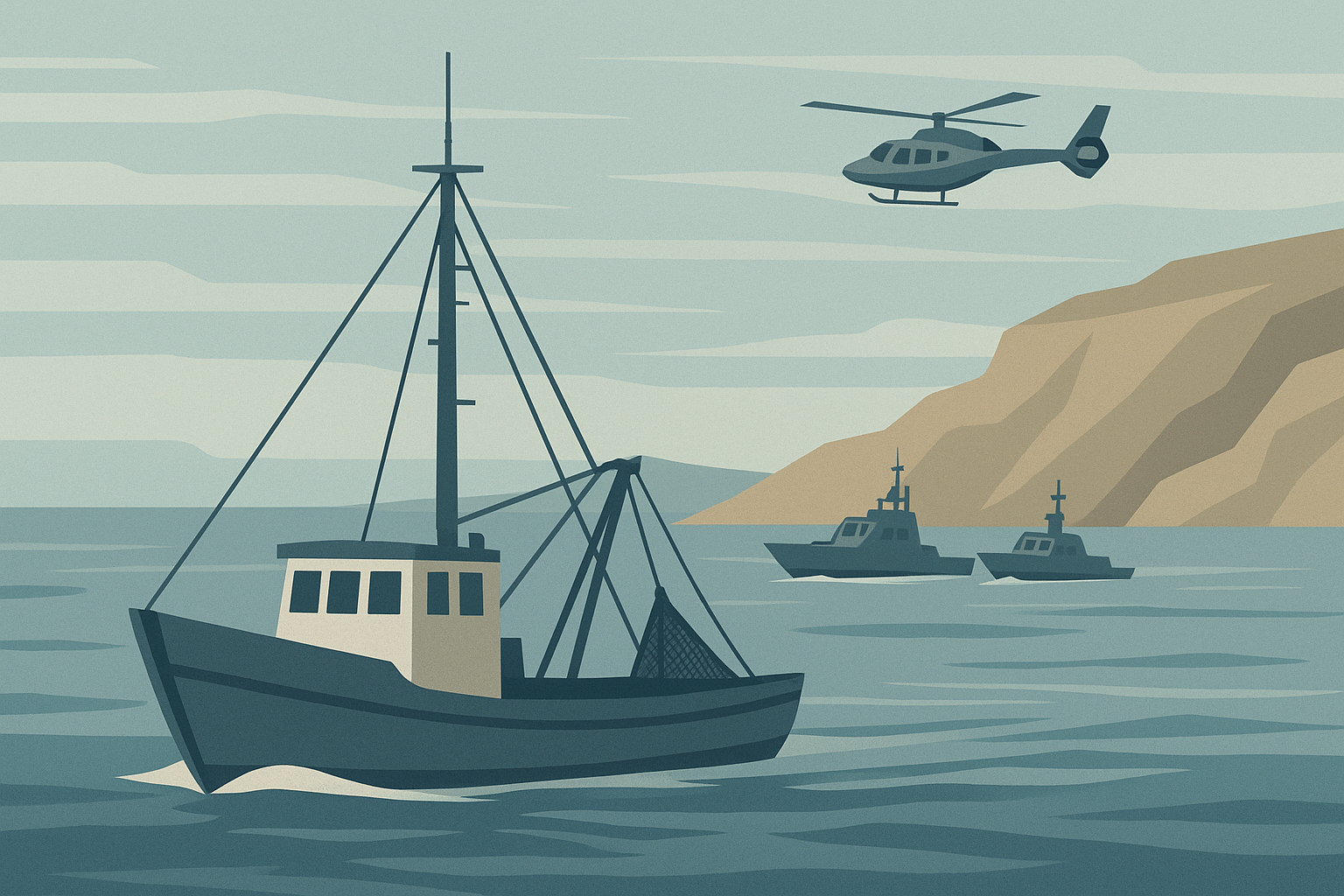 قایق ماهیگیری توقیف شده توسط نیروی مرزی استرالیا