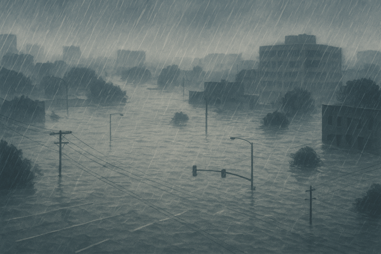 تصویر نمادین آبگرفتگی خیابان‌ها