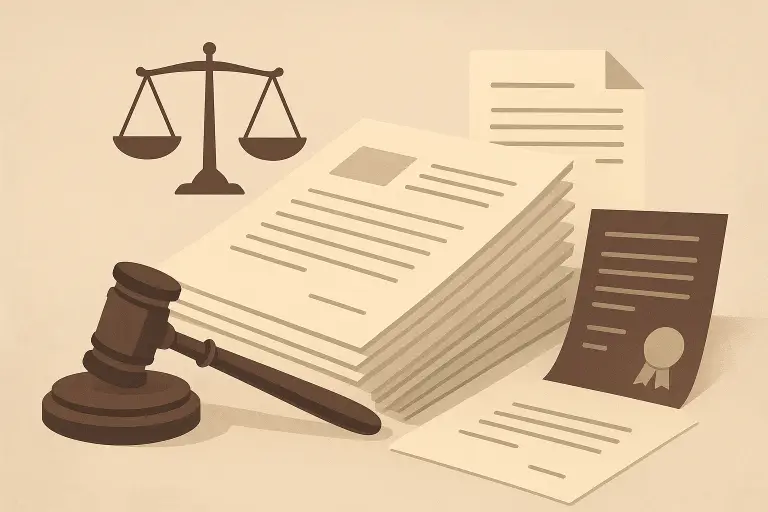 دادگاه و اسناد قضایی در زمینه حقوقی