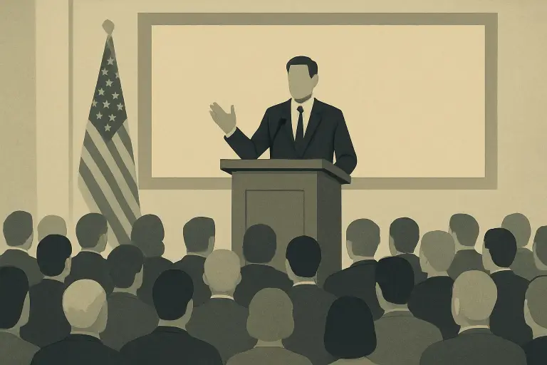 تصویر نمادین سخنرانی رسمی در مجلس آمریکا